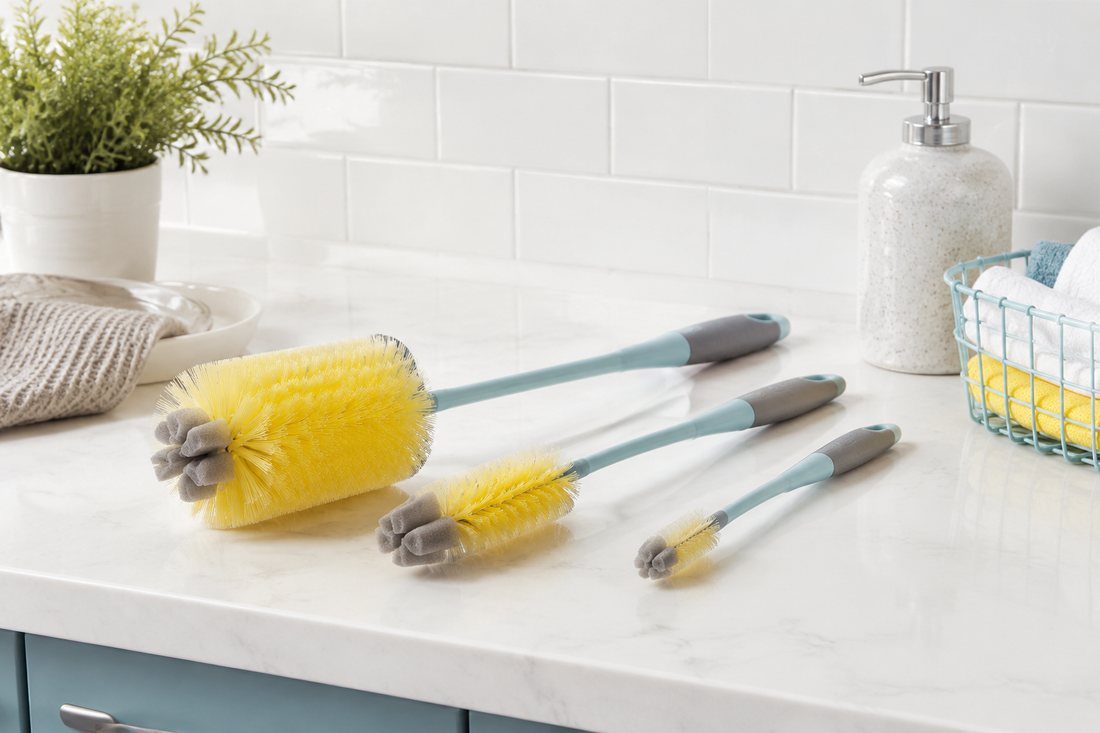 Bottle Brush Trio in use at home
