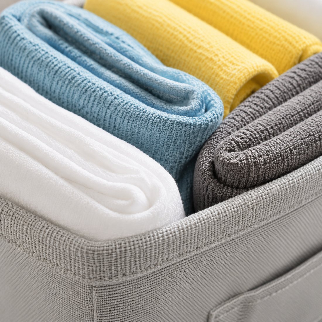 Cloth Storage Bin close-up detail