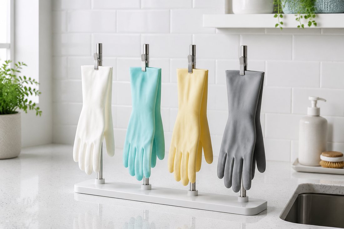 Glove Drying Clips (4) in use at home