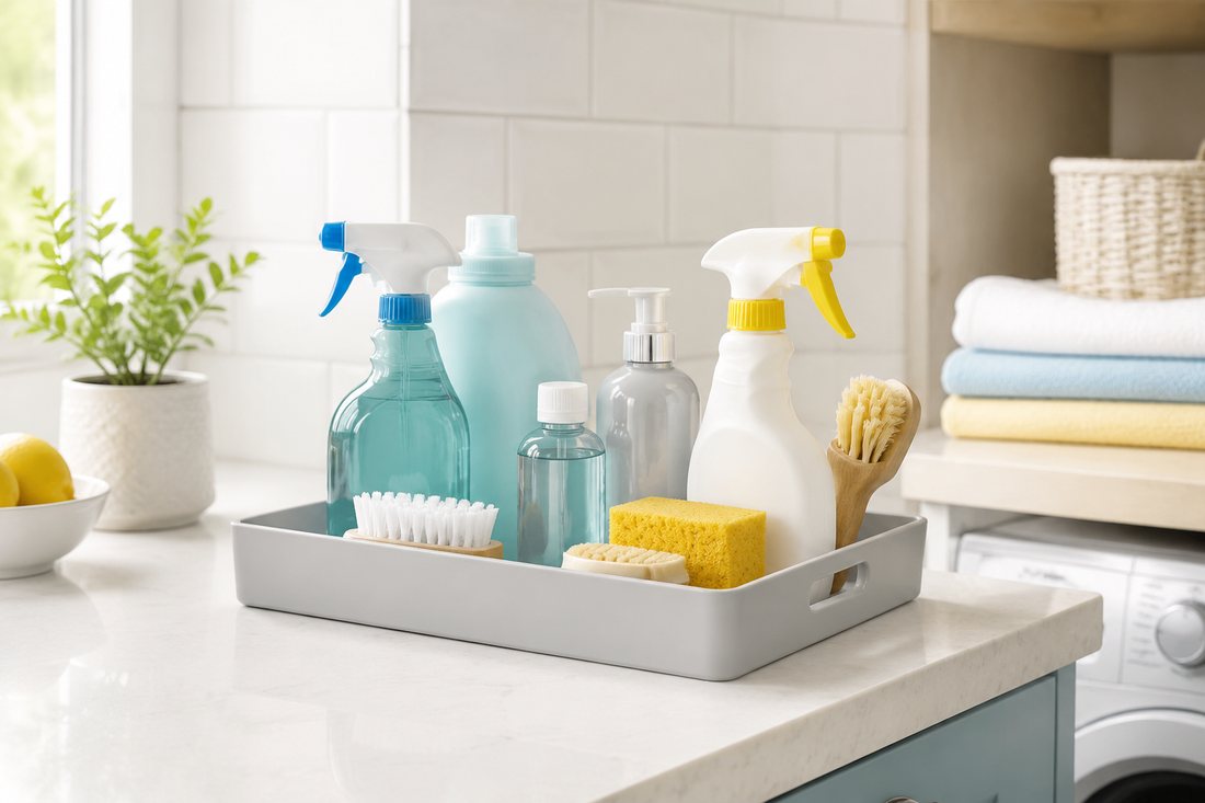 Pantry Cleaning Tray in use at home