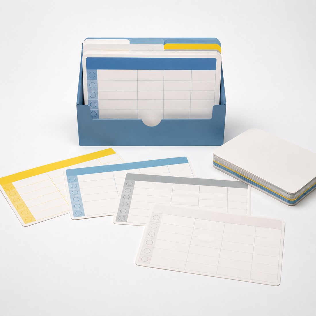 Task Card Set — Blank wipe-clean cards to plan household cleaning routines.