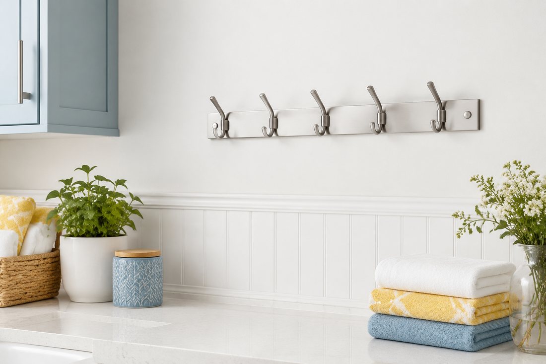 Utility Hook Rail in use at home
